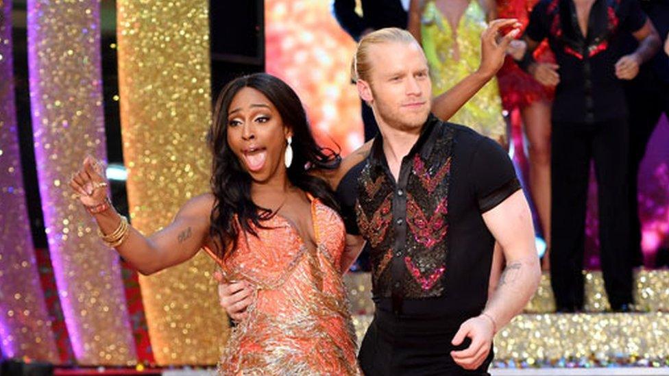 Alexandra Burke and Jonnie Peacock