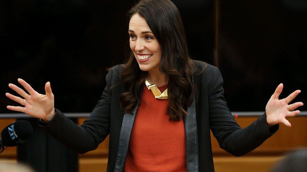 Labour leader and prime minister Jacinda Ardern, speaks to MPs during a Parliament meeting in Wellington, New Zealand