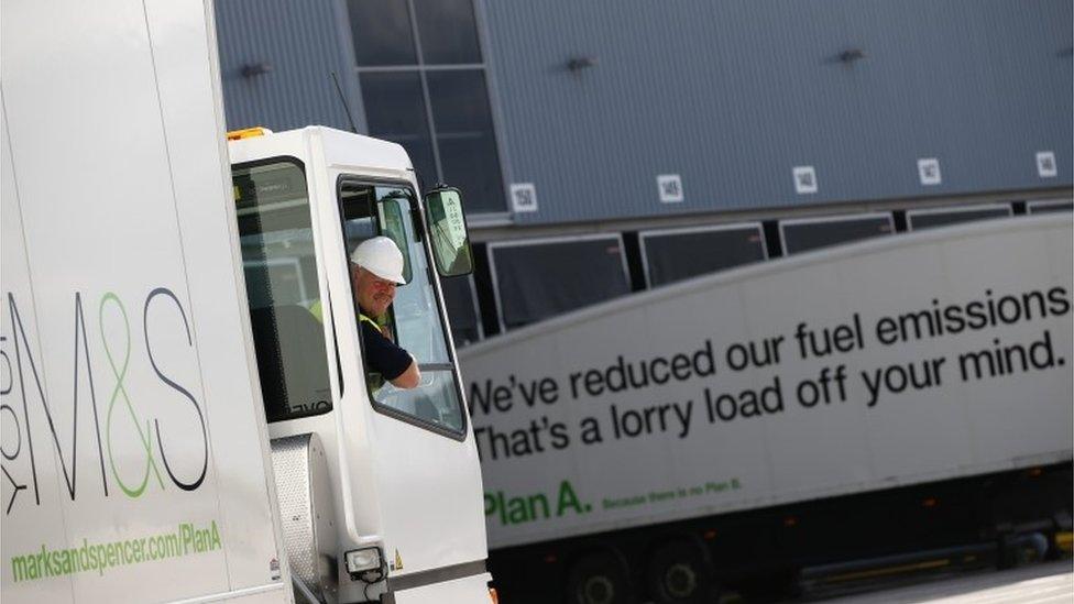 Marks and Spencer lorry