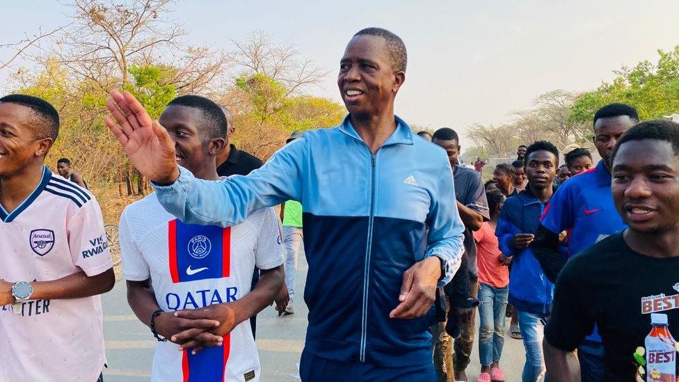 Edgar Lungu waving