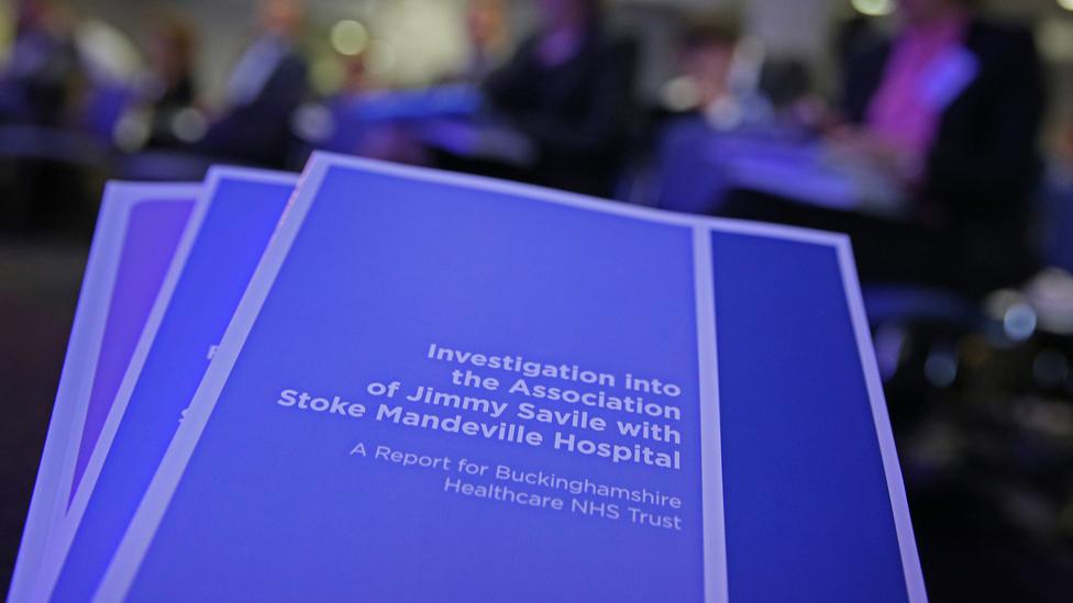 Files entitled "Investigation into the Association of Jimmy Savile with Stoke Mandeville Hospital