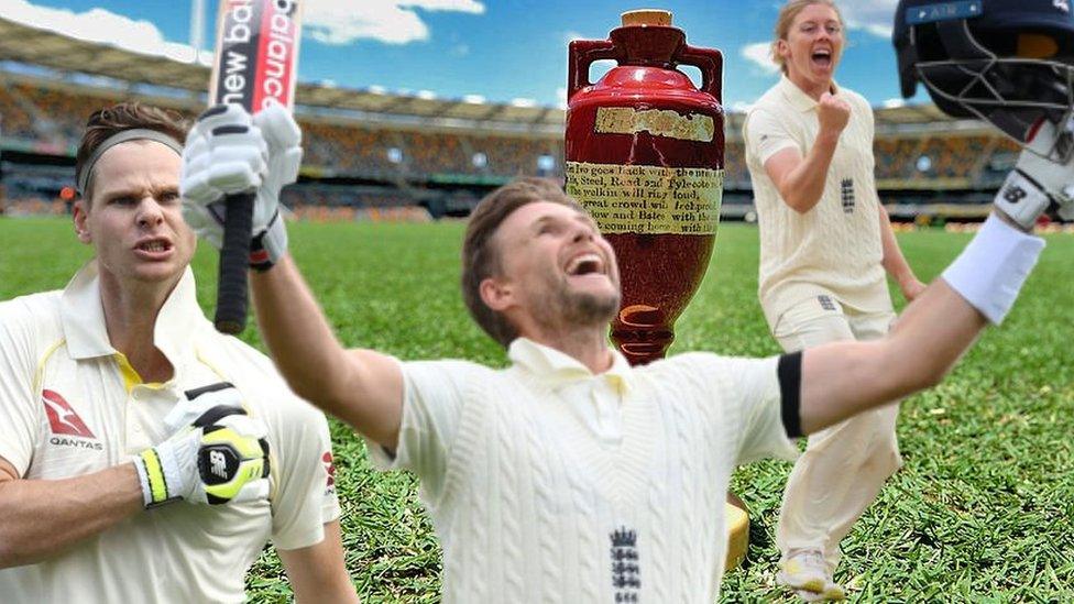 Steve Smith, Joe Root, the Ashes trophy and Heather Knight