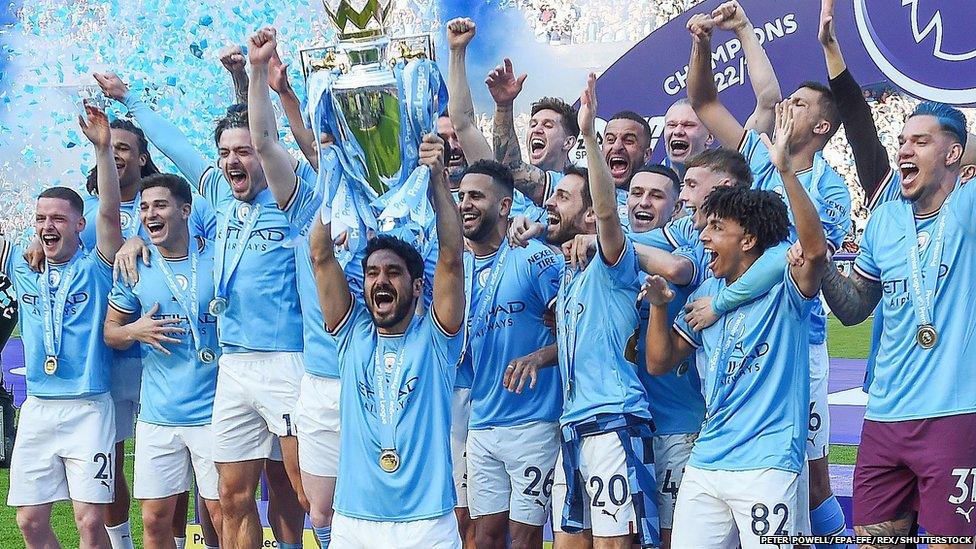 City lift the trophy