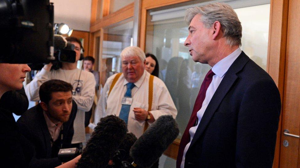 Richard Leonard faces the media