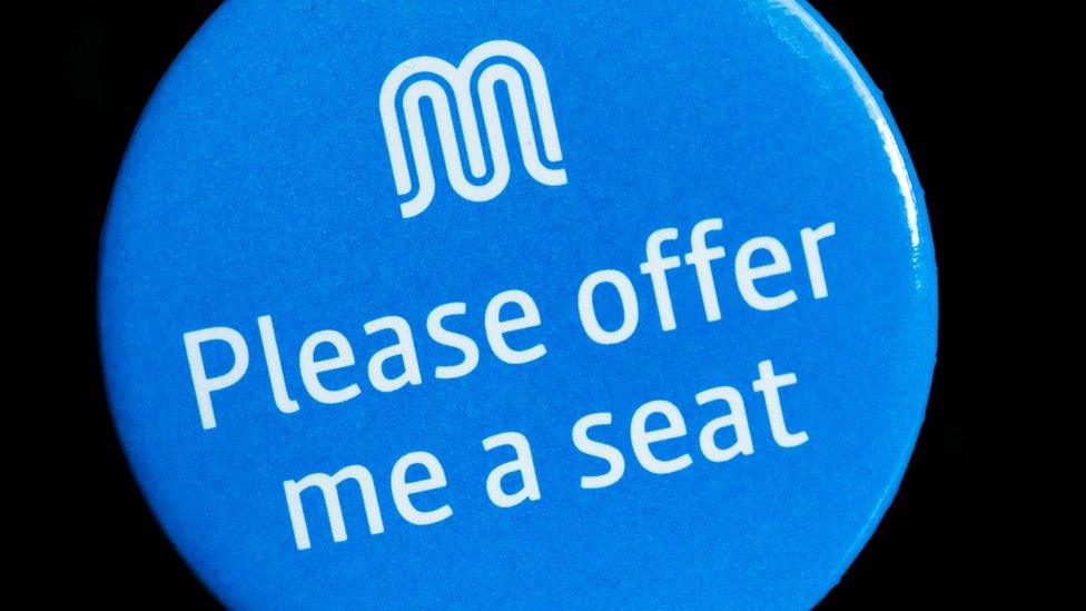 "Please offer me a seat" badge