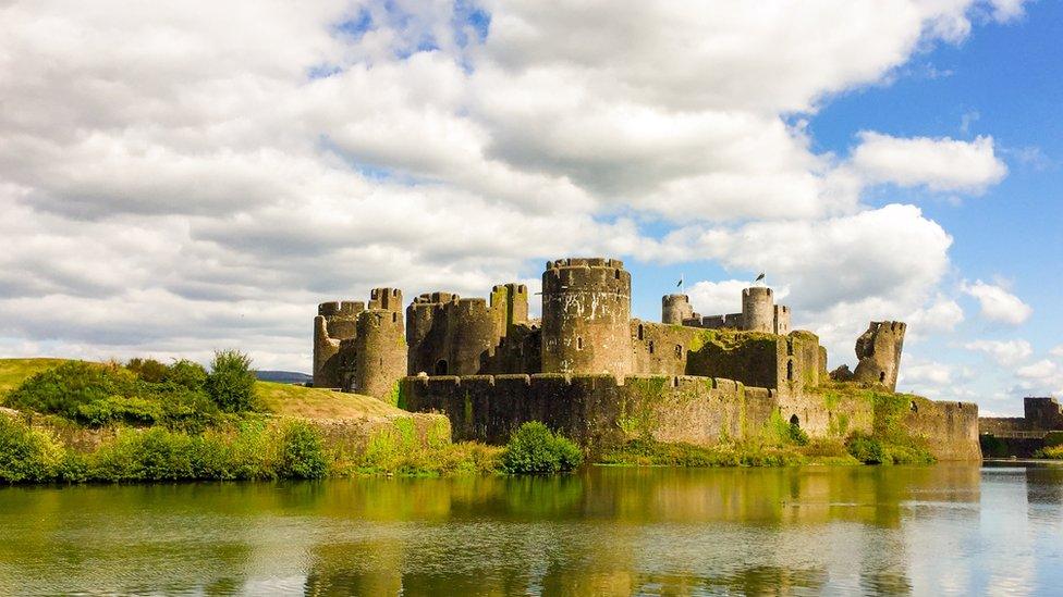 Turrets and a leaning tower: David Wright took this shot at Caerphilly castle