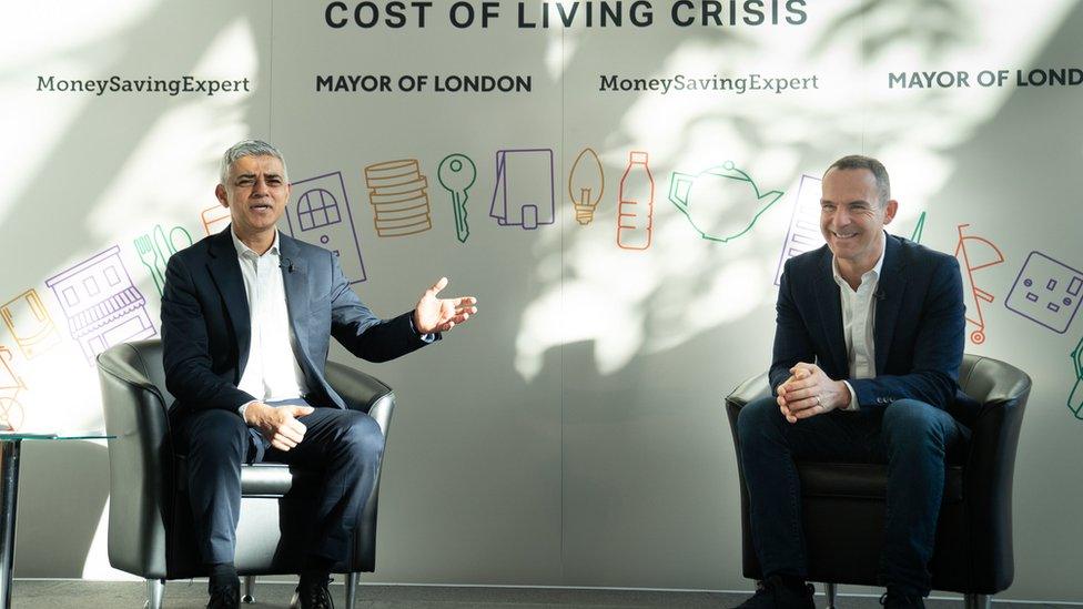 Sadiq Khan and Martin Lewis at the event