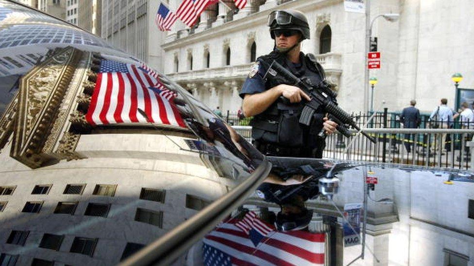 A NYPD officer on Wall Street