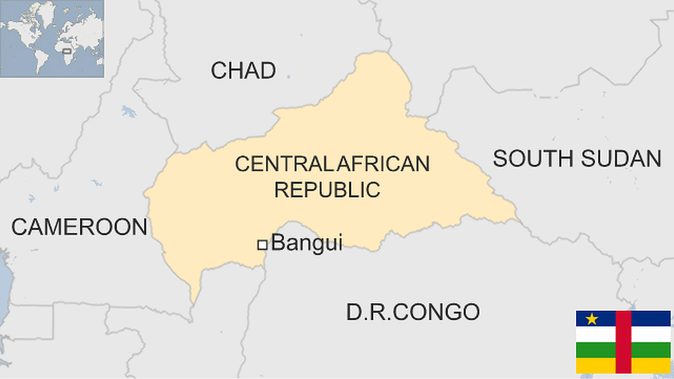 Map of Central African Republic