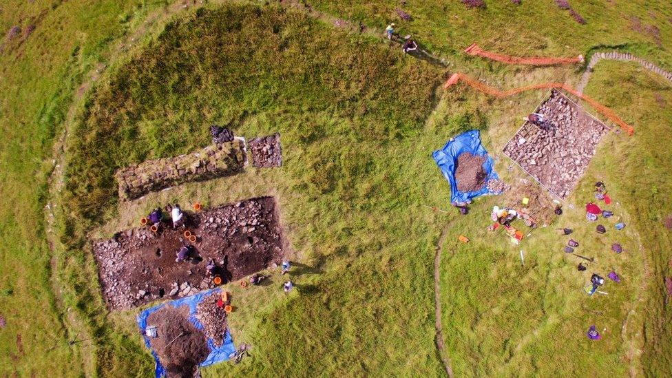 Aerial image of Dun Deardail hillfort