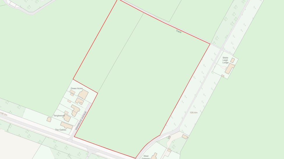 A map plan of the proposed site