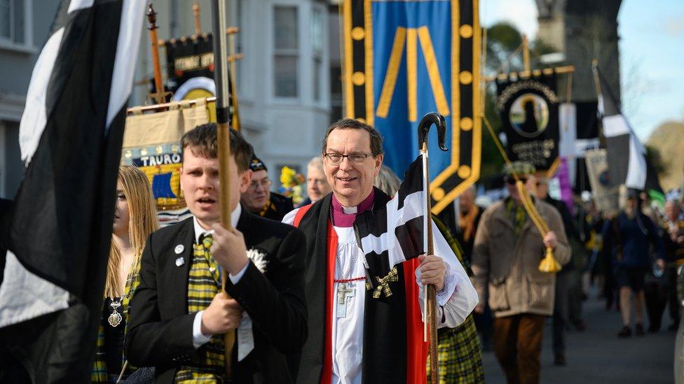 St Piran's Day march