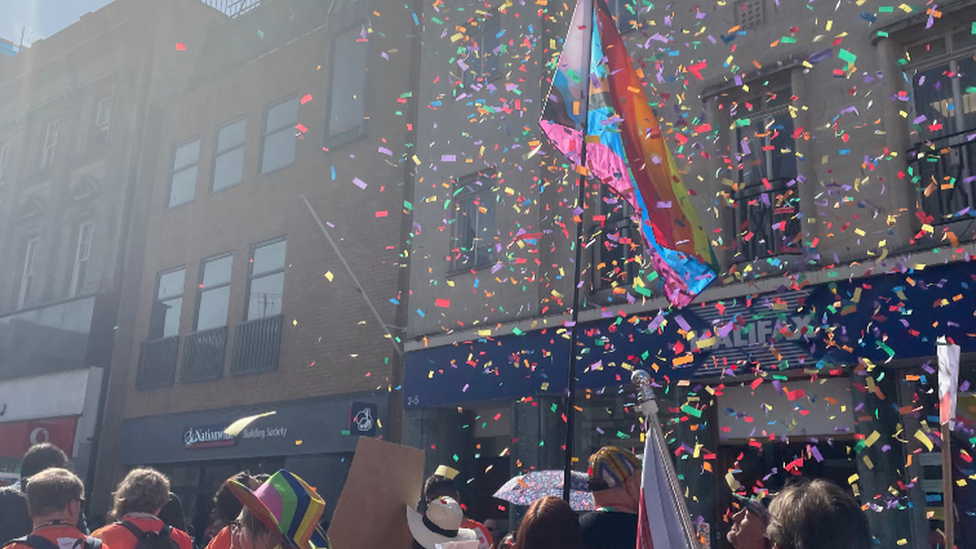 Colourful Confetti in the air