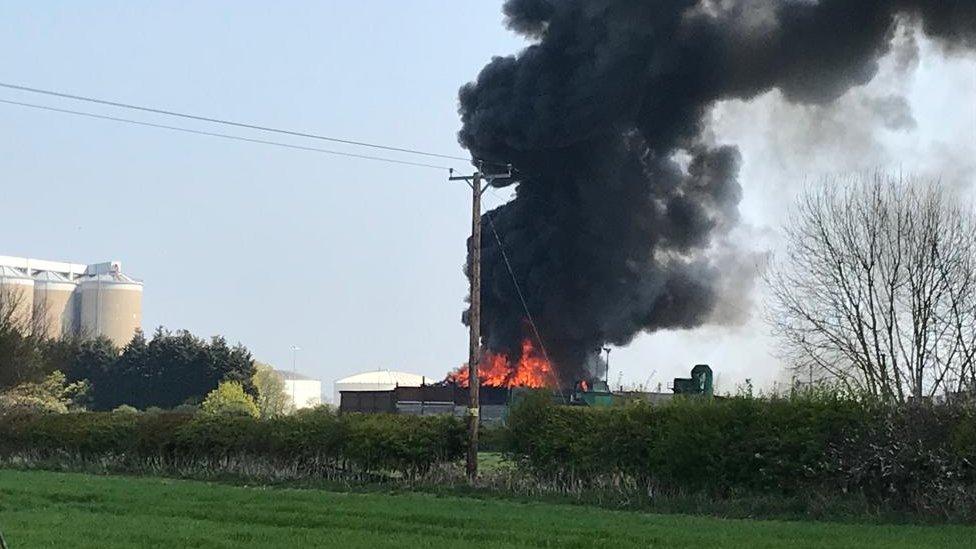 Metal fire in Newark