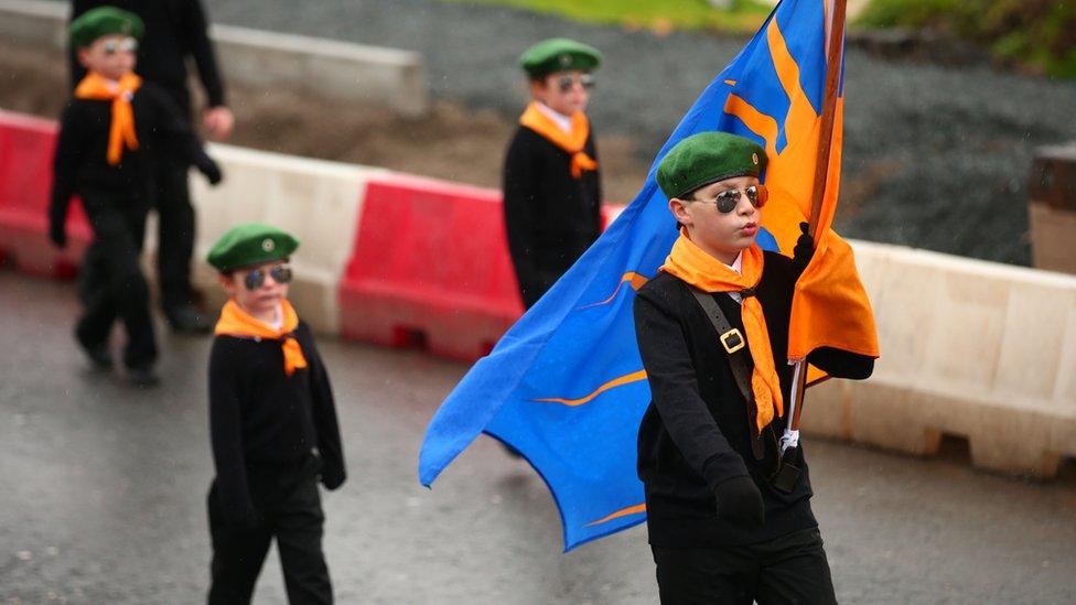 Memorial march in west Belfast on Sunday 13 November