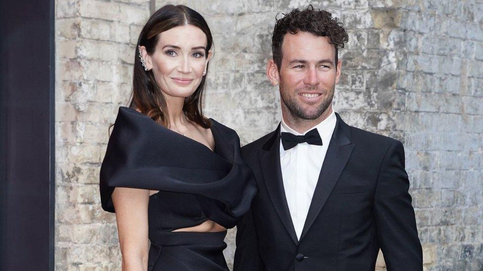 Mark Cavendish and his wife Peta