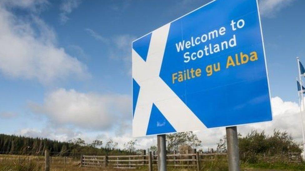 Welcome to Scotland sign