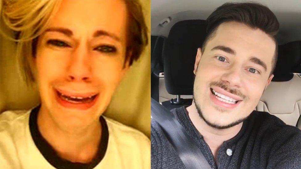 Composite: Chris Crocker ten years ago and now