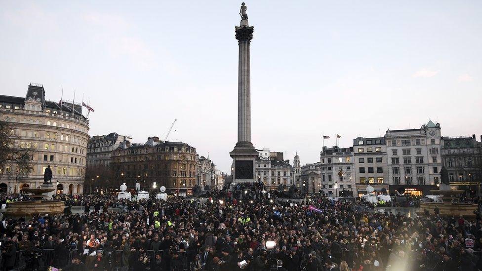 Vigil in Trafalgar Square