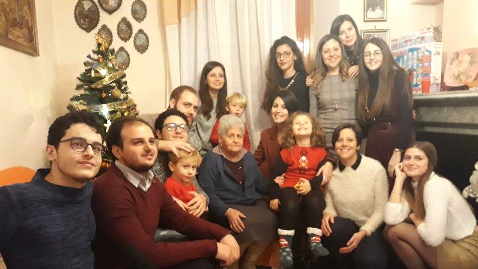 Image shows Nadia's family last Christmas