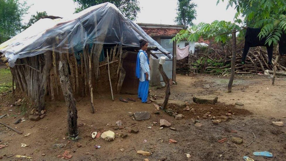 The period hut in Chandala Toli village