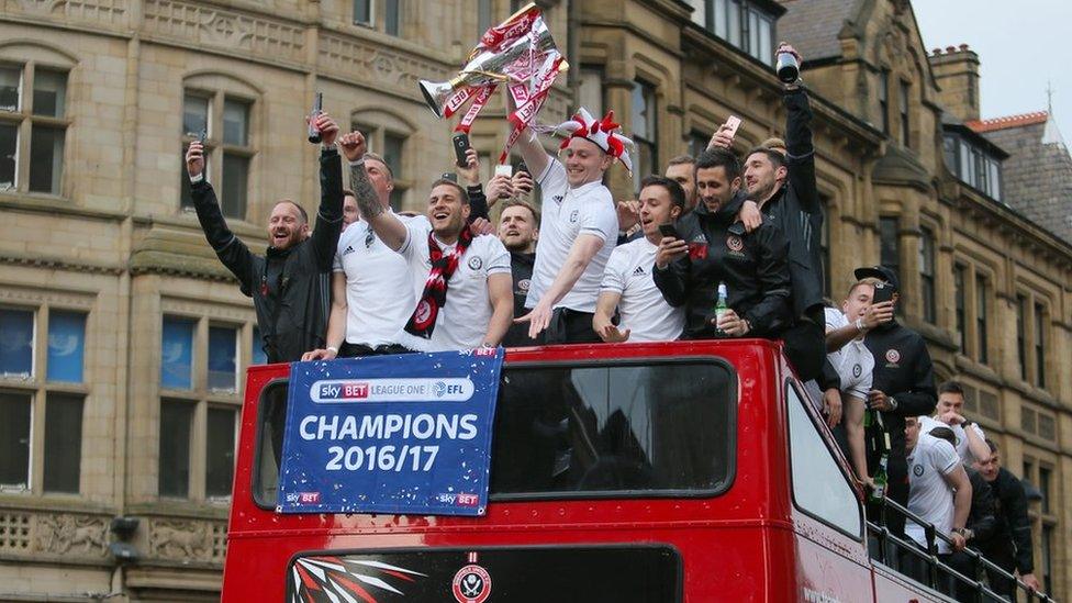 Sheffield United open-top bus parade