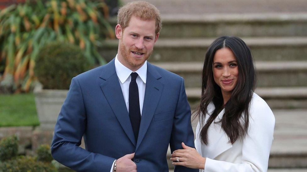 Prince Harry with his fiancée, Meghan Markle