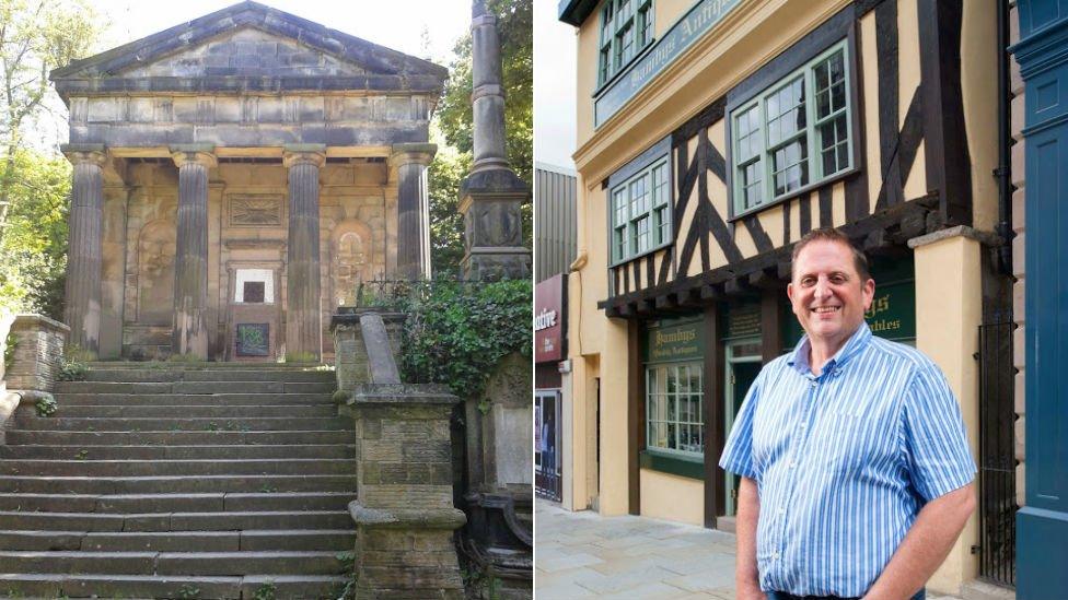 Sheffield's non-conformist chapel at the General Cemetery and the Three Cranes pub in Rotherham