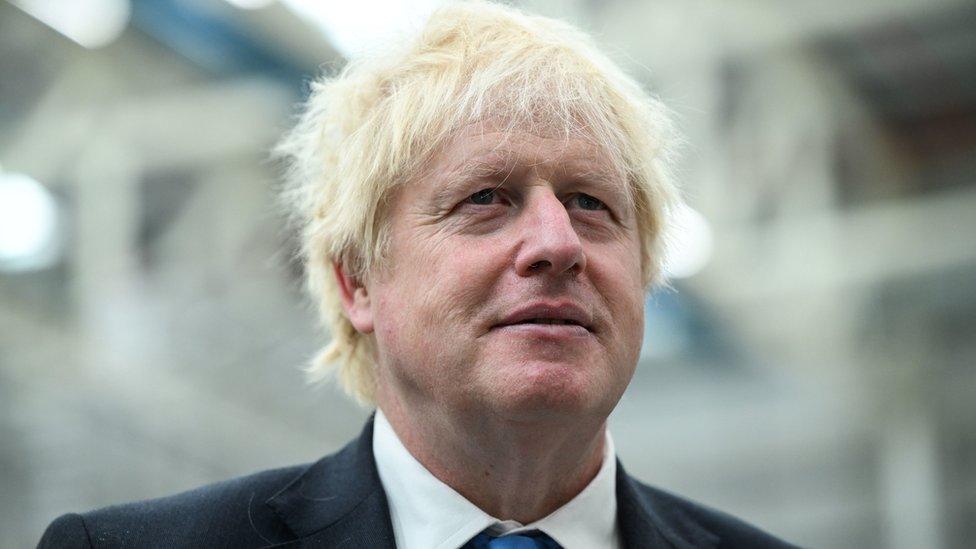 Prime Minister Boris Johnson during a visit to the Airbus UK East Factory in North Wales. Picture date: Friday August 12, 2022