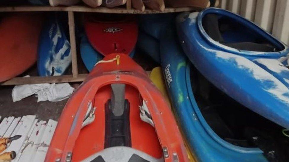 Matlock Canoe Club's canoe store