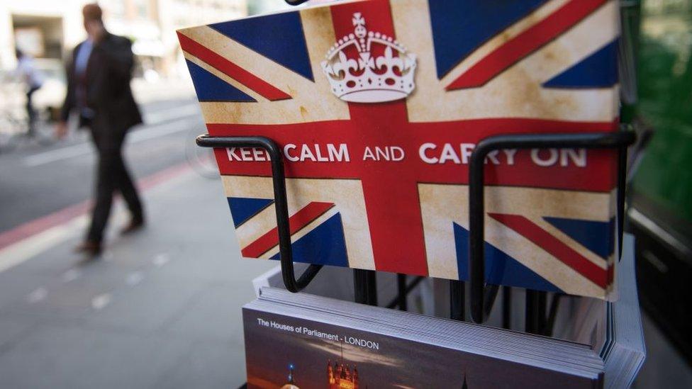 Keep calm and carry on postcards