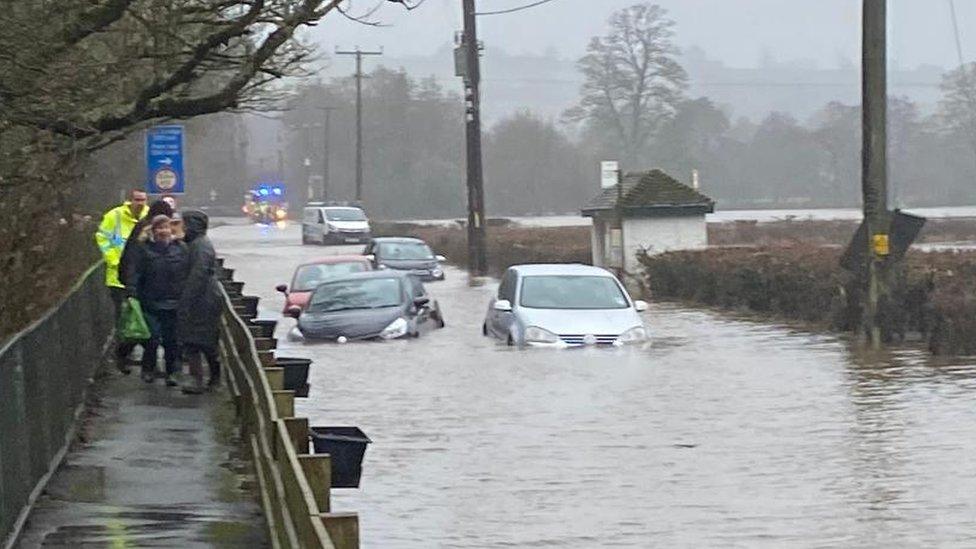 Flooding in Peterston super Ely