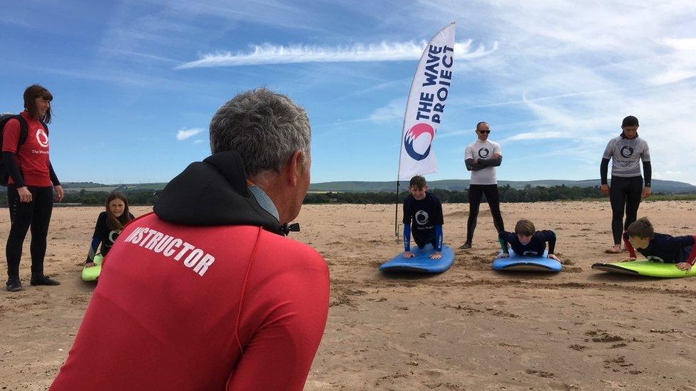 Surf therapy on Belhaven beach