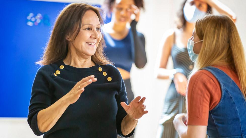 Dame Arlene Phillips in rehearsals