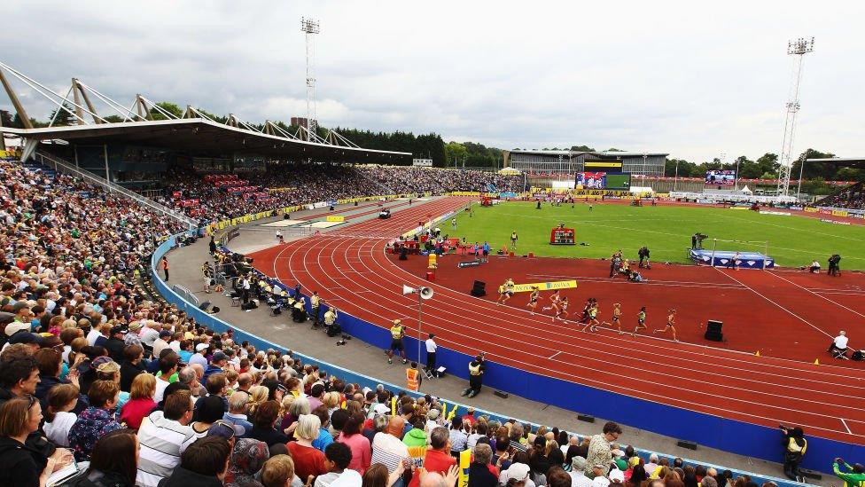 An athletic meet taking place during Crystal Palace's heyday