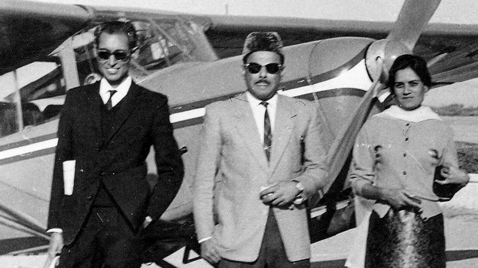 From left, Qaiser Ansari, Capt Lodhi and Shukriya Khanum