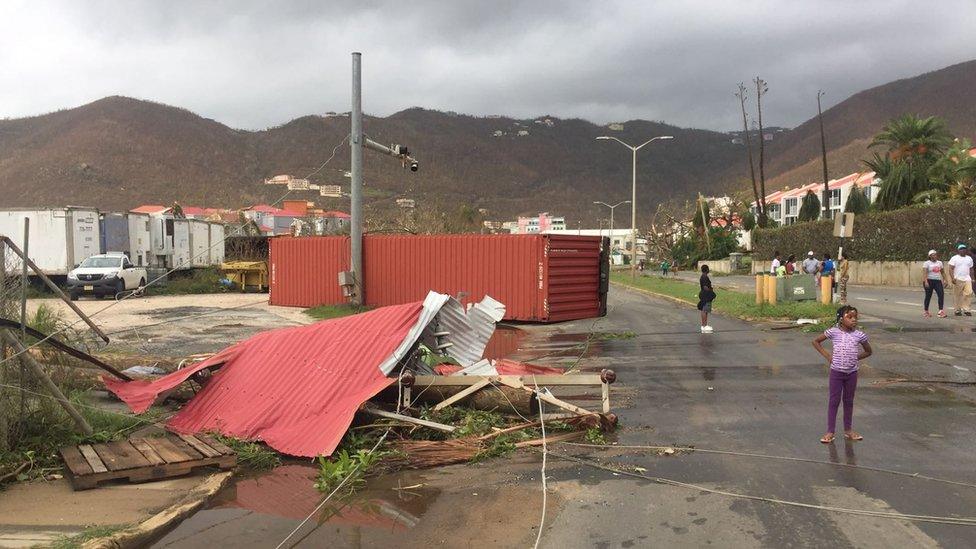 Devastation after Hurricane Irma hit the British Virgin Islands