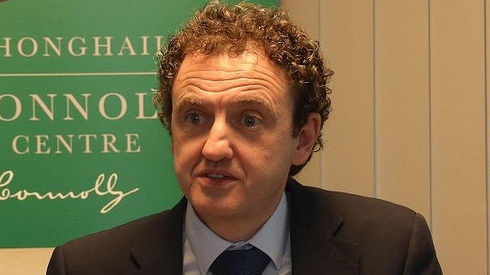 28/10/2019 Professor Colin Harvey (QUB) speaks at the Sinn Fein press conference
