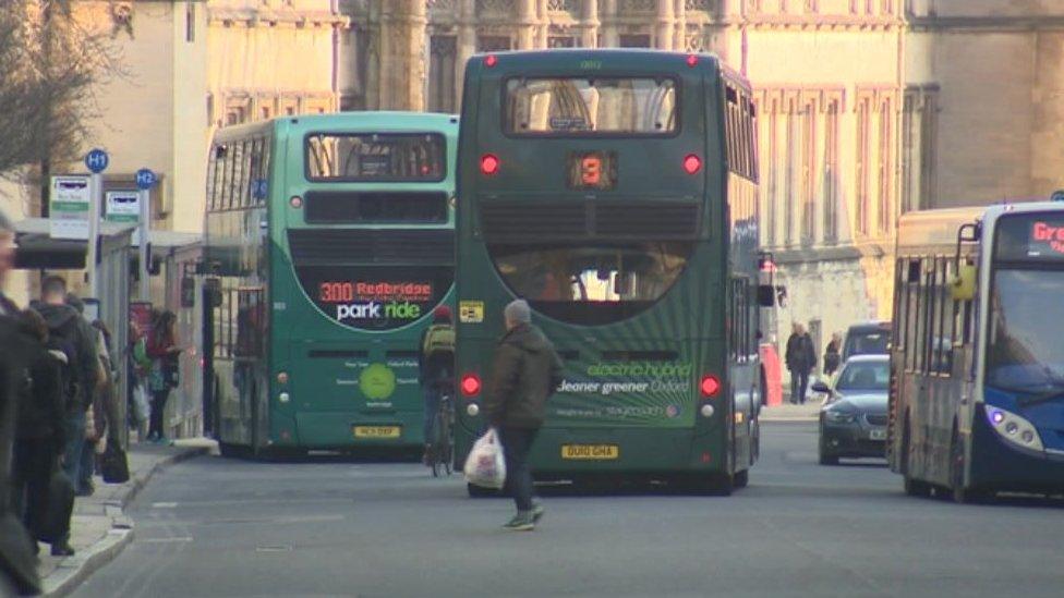 Buses in St Aldates, Oxford