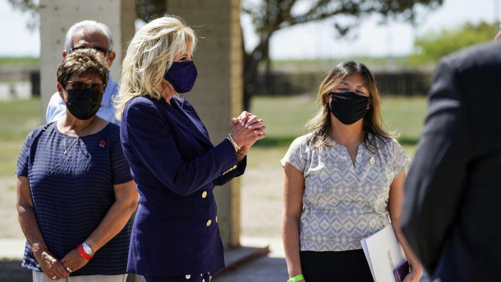 Jill Biden and Ms Rodriguez at a 2021 event