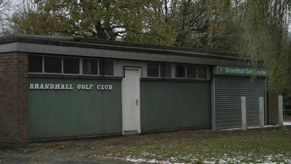 An old building at the former golf course