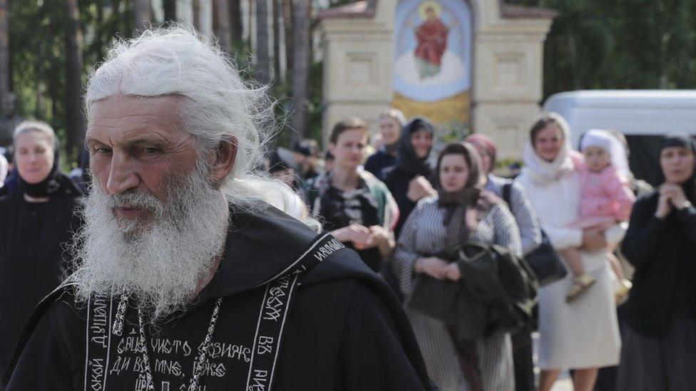 Father Sergiy at Sredneuralsk in June 2020