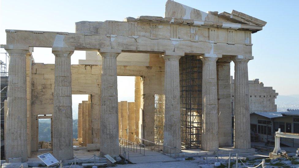 Back view of the Parthenon, Athens