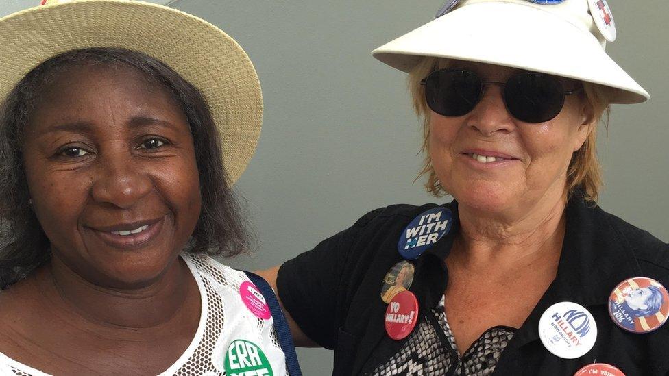 Marilyn Hafling (left) and Joan Thurmond