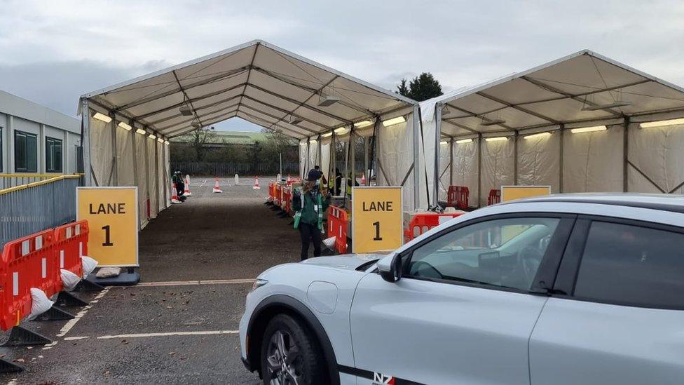 Leicester drive-through vaccination centre