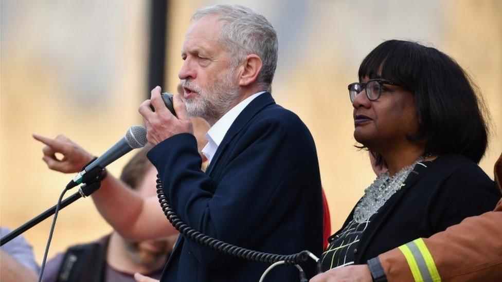 Jeremy Corbyn and Dianne Abbott