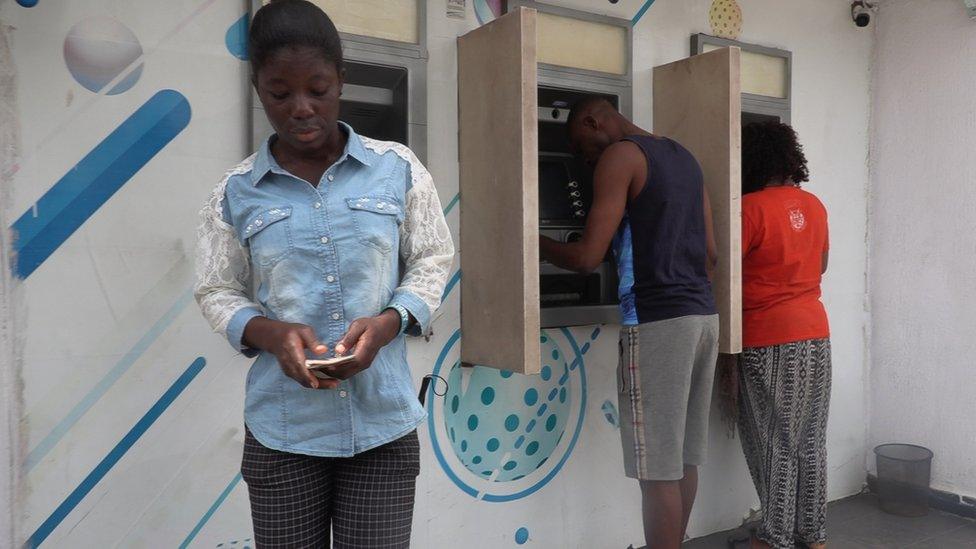 Woman checking mobile phone