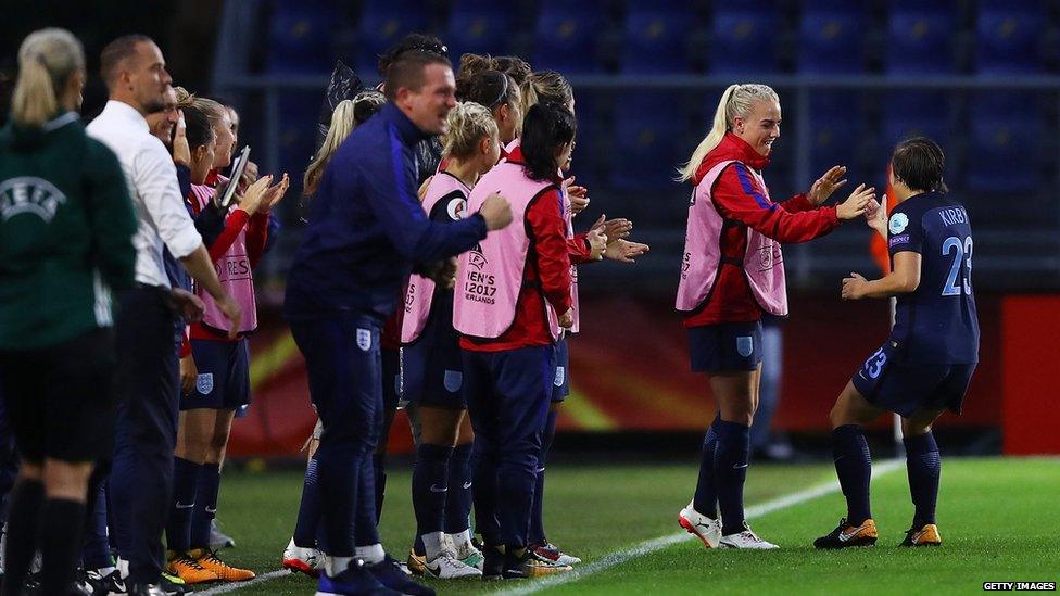 Fran Kirby celebrates