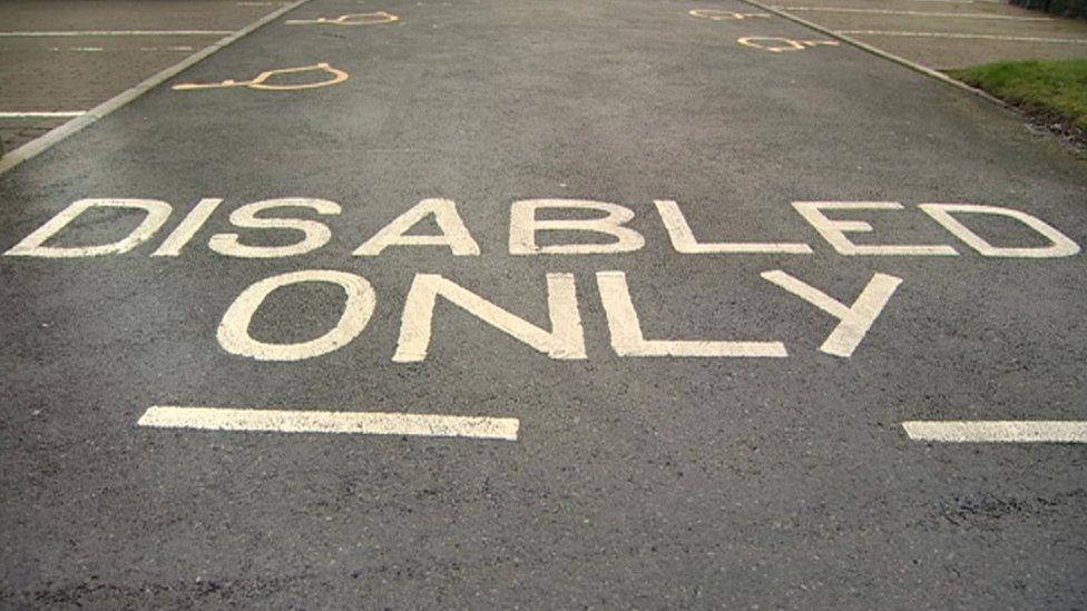 Disabled parking bay