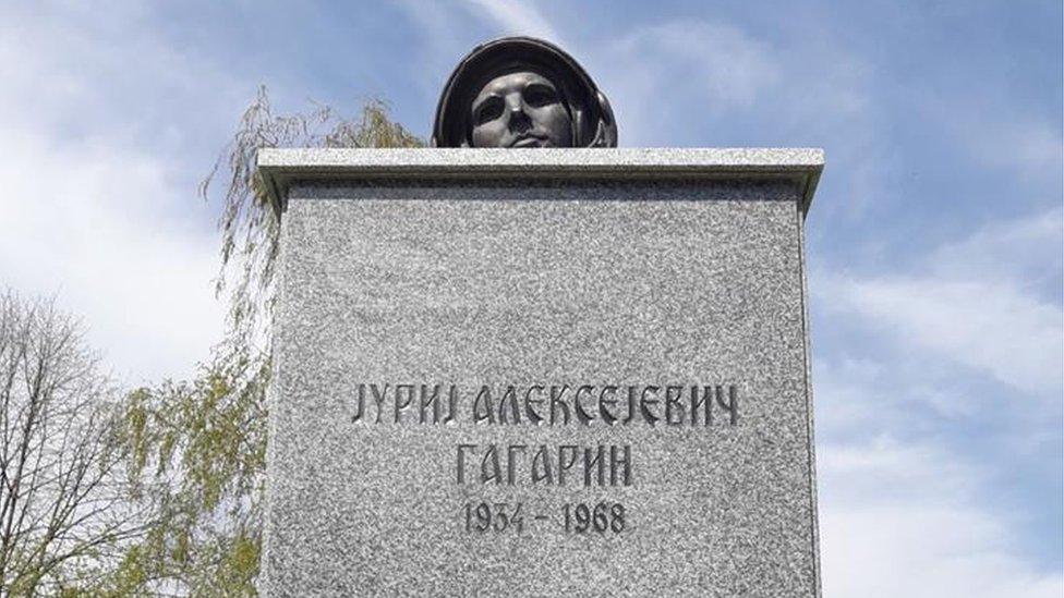 Bust of Yuri Gagarin in Belgrade